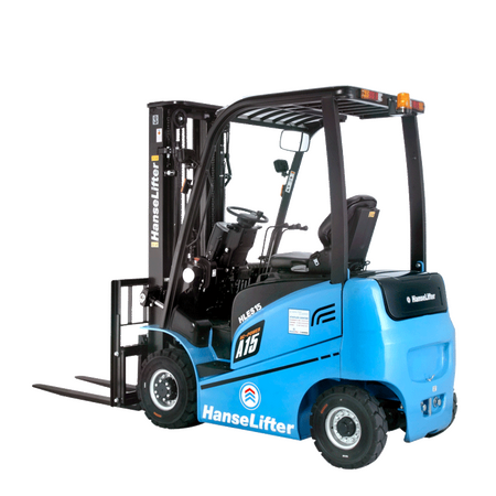 hanselifter 4-wheel electric forklift HLES15-AC4-1,5-1,75t side view