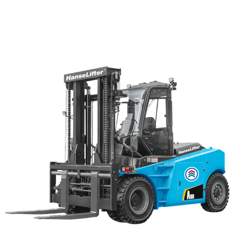 HanseLifter 4-wheel electric forklift HLES-AXZ4 12 - 16 t side view