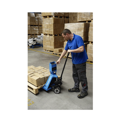 WHP-D2000 weigh scale pallet truck in action